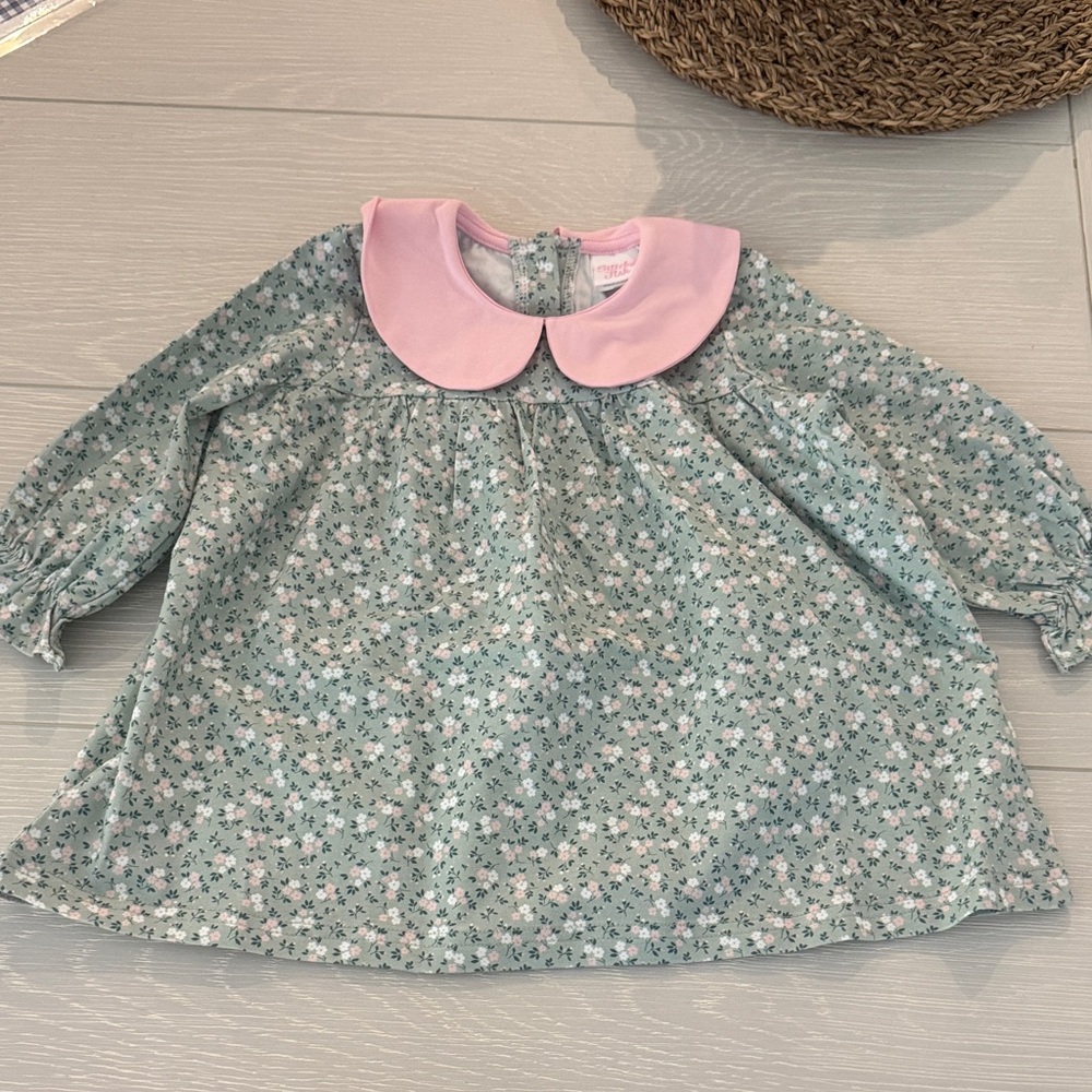 Stitch Fish Path to the Primrose Collared Dress, Green New - Picture 2 of 3